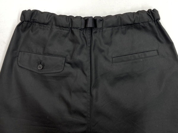 コムデギャルソン COMME des GARCONS HOMME GABARDINE PANTS ギャバジン パンツ 綿エステル ベルト ジップフライ 黒 無地 HN-P003 ボトムスその他 ブラック Mサイズ 104MB-247