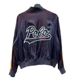 ラルフローレン RalphLauren SPORT 90s Souvenir Jacket スカジャン 横須賀ジャンパー チェーンステッチ USA製 POLO サテン 紺 ジャケット ロゴ ネイビー Sサイズ 104MT-1477