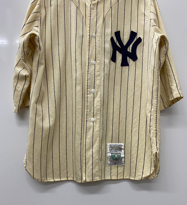 ミッチェルアンドネス MITCHELL & NESS AUTHENTIC baseball shirt 半袖シャツ ホワイト Mサイズ 201MT-2728