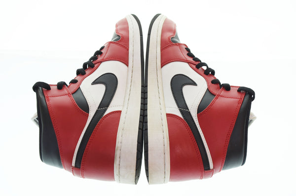 ナイキ NIKE AIR JORDAN 1 MID CHICAGO BLACK TOE エアジョーダン1 ミッド シカゴ ブラック トゥ 554724-069 メンズ靴 スニーカー レッド 28.5cm 103S-1109