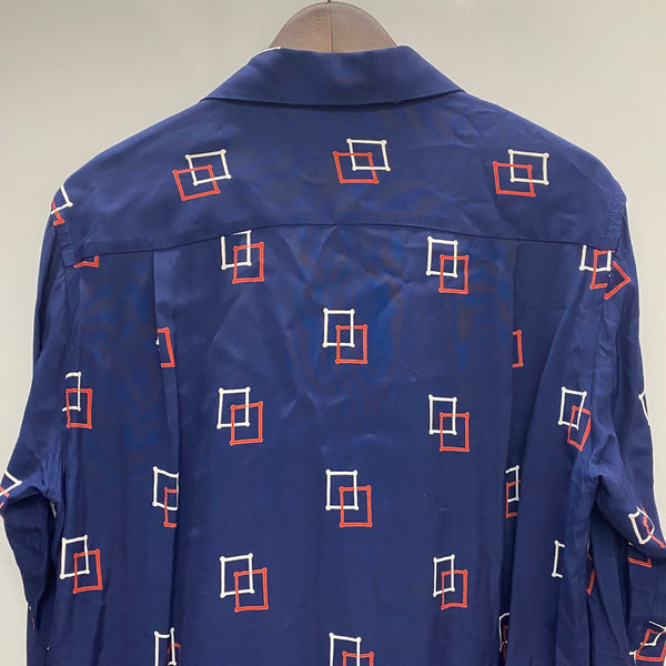 【曜日割引対象外】 グルービンハイ GROOVIN' HIGH The GROOVIN HIGH 長袖シャツ ネイビー Lサイズ 201MT-4213 VB