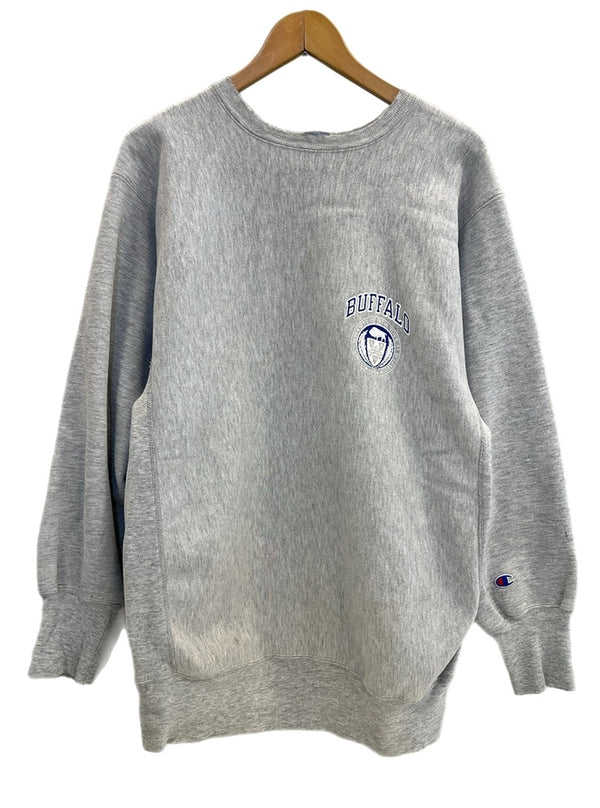 チャンピオン Champion 90s~ 刺繍タグ REVERSE WEAVE リバースウィーブ US古着 ラバープリント カレッジプリント XXL スウェット グレー 3Lサイズ 101MT-4595