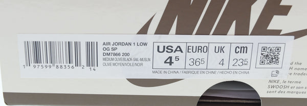 ナイキ NIKE Travis Scott ×  Air Jordan 1 Low OG SP "Reverse Olive" トラヴィス スコット × エアジョーダン "リバースオリーブ" DM7866-200 レディース靴 スニーカー カーキ 23.5cm 103S-1184