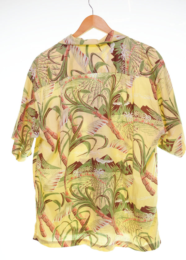 パタゴニア PATAGONIA pataloha パタロハ アロハシャツ サトウキビ柄 半袖シャツ 52539SP 半袖シャツ イエロー Mサイズ 103MT-2982