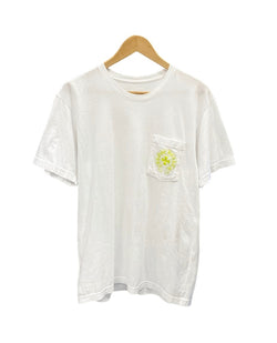 クロムハーツ CHROME HEARTS バックプリント ロゴ プリントTシャツ ポケットTシャツ 白  Tシャツ ホワイト Lサイズ 101MT-2808