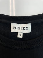 ケンゾー KENZO LOGO SWEATSHIRT ロゴ スウェット クルーネック 虎柄 トレーナー 長袖 黒 FA62SW8244XA スウェット 刺繍 ブラック XLサイズ 104MT-1628
