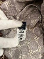 ステューシー STUSSY 90s 90's OLD STUSSY モノグラム 総柄 紺タグ USA製 SSリンクロゴ 半袖シャツ ベージュ Sサイズ 101MT-5000