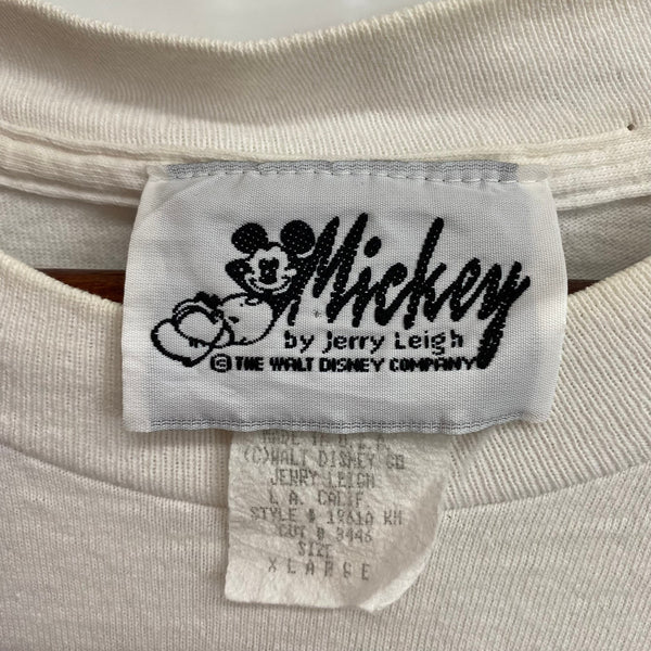 【曜日割引対象外】US古着 ディズニー Disney MICKEY by Jerry Leigh ミッキーマウス Tシャツ ホワイト 201MT-3644 VB