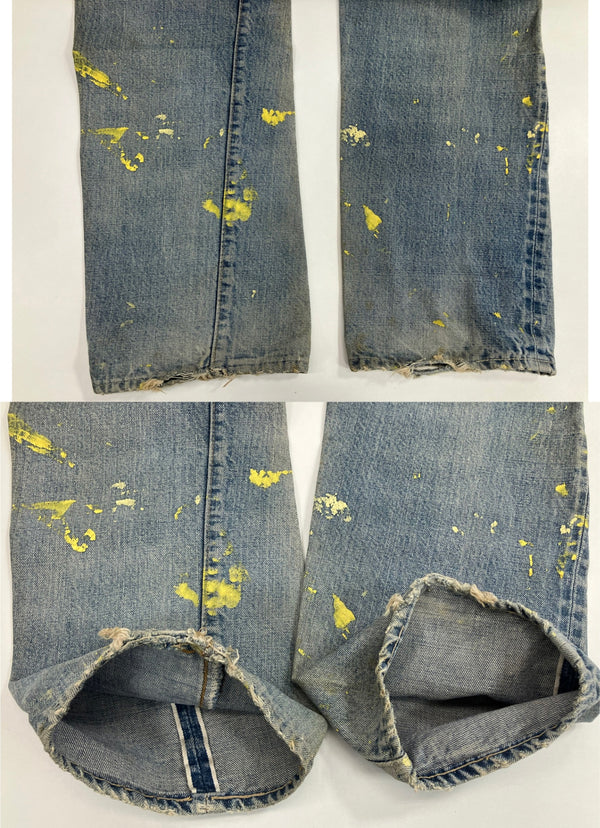 リーバイス Levi's 70's 70年代 501 66 BIGE 移行期 ボタン裏6刻印 不均等V 赤耳 VINTAGE ヴィンテージ デニム ブルー 101MB-631