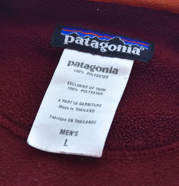 パタゴニア PATAGONIA 05年製 リズムプラッシュ シンチラス ウェットフリースプルオーバー 20845F5 スウェット ワインレッド Lサイズ 103MT-2212