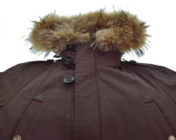 バーバリー ロンドン BURBERRY LONDON  N-3B型 ダウンコート ダウンライナー付 モッズコート A1C77-422-19 ジャケット ブラウン Lサイズ 103MT-3561