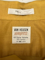 ヴィンテージ vintage 60's 60s 60年代 VAN HEUSEN vanopress 開襟シャツ オープンカラー 長袖シャツ イエロー Mサイズ 101MT-3273