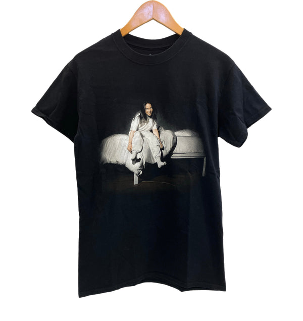 US US古着 Billie Eilish ビリー・アイリッシュ When We All Fall Asleep, Where Do We Go? オフィシャル Tシャツ ブラック Sサイズ 101MT-4692