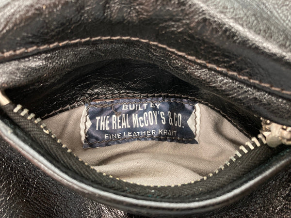 リアルマッコイズ  THE REAL McCOY'S BUCO J-100 SINGLE RIDER'S JACKET シングル ライダース レザー ホースハイド ペイント DETROIT サイズ 38 ジャケット スカル ブラック 104MT-280