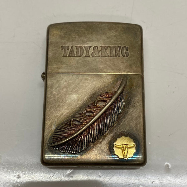【中古】タディアンドキング TADY&KING Zippo シルバー フェザー ロングホーン メンズジュエリー・アクセサリー その他 シルバー 201goods-816