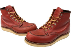 レッドウィング RED WING 6-inch Classic Moc インチ クラシックモック モカシン 革靴 レースアップ シューズ 9 1/2D 赤茶 8875 メンズ靴 ブーツ ワーク ブラウン 27.5cm 104S-761