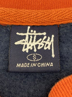 ステューシー STUSSY OLD 紺タグ ラグラン スウェット トレーナー アーチロゴ 紺 スウェット ロゴ ネイビー Sサイズ 104MT-2036