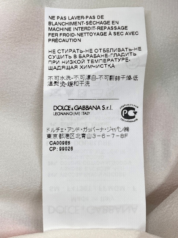 ドルチェ&ガッバーナ Dolce&Gabbana ミニスカート 風車 Aライン タイト 花柄 ふくれ織り ジャカード イタリア製 レーヨン コットン シルク混 SIZE36 F4T30T スカート 総柄 マルチカラー 104LB-33