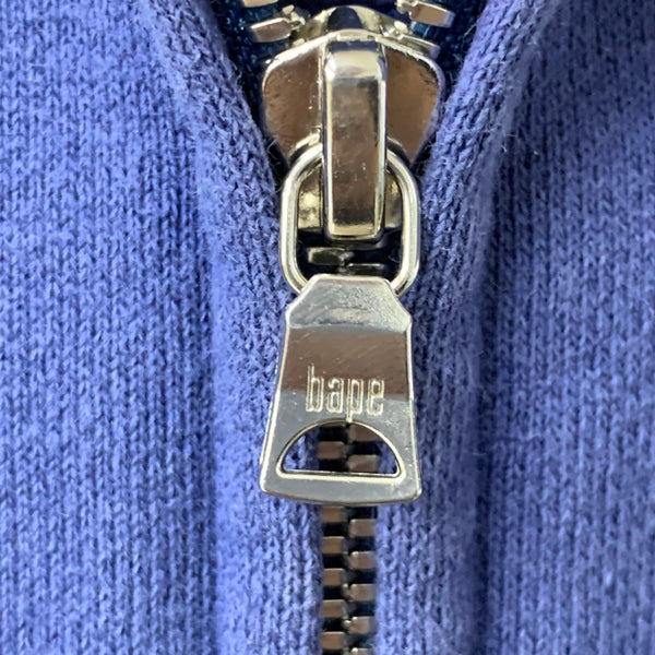 アベイシングエイプ A BATHING APE sta スター ジップアップ スウェット パーカー ブルー Lサイズ 201MT-4311