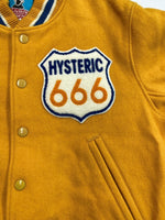 ヒステリックグラマー HYSTERIC GLAMOUR STADIUM JACKET スタジアム ジャケット スタジャン ワッペン アウター 黄 2AB-2930 ジャケット ロゴ イエロー Fサイズ 104MT-2124