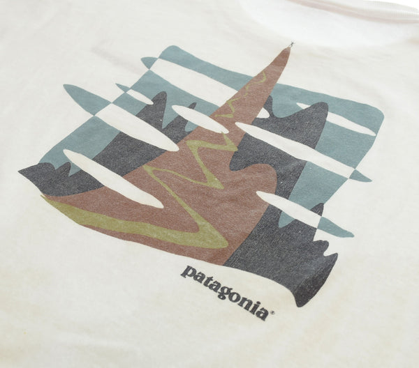 パタゴニア PATAGONIA 90s Organic cotton Benefical T's Made in USA 90's ベネフィシャルT USA製 ロンT ホワイト LLサイズ 103MT-3218