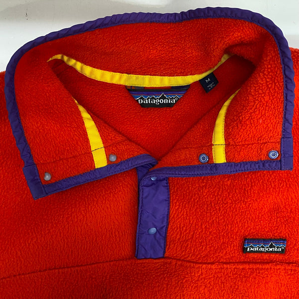 【曜日割引対象外】 パタゴニア PATAGONIA 80's スナップT プルオーバー フリース ジャケット 三角タグ USA製 ジャケット レッド Mサイズ 201MT-4632 VB