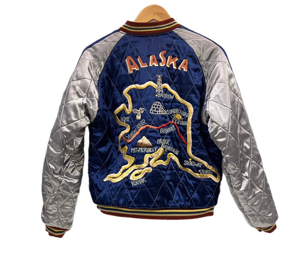 テーラー東洋 TAILOR TOYO 東洋エンタープライズ ALASKA 別珍 アラスカ スカジャン スーベニアジャケット 犬ぞり トナカイ ベロア リバーシブル TT10496 ジャケット ブラック Mサイズ 101MT-5113