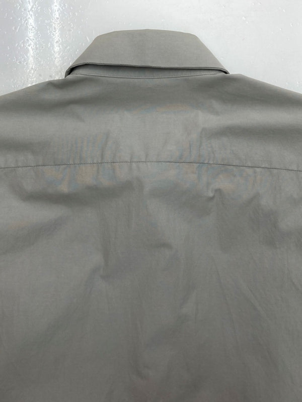 プラダ PRADA L/S DRESS SHIRT ドレス シャツ 長袖 レギュラーカラー ボタン 灰 サイズ 39 長袖シャツ 無地 グレー 104MT-1610