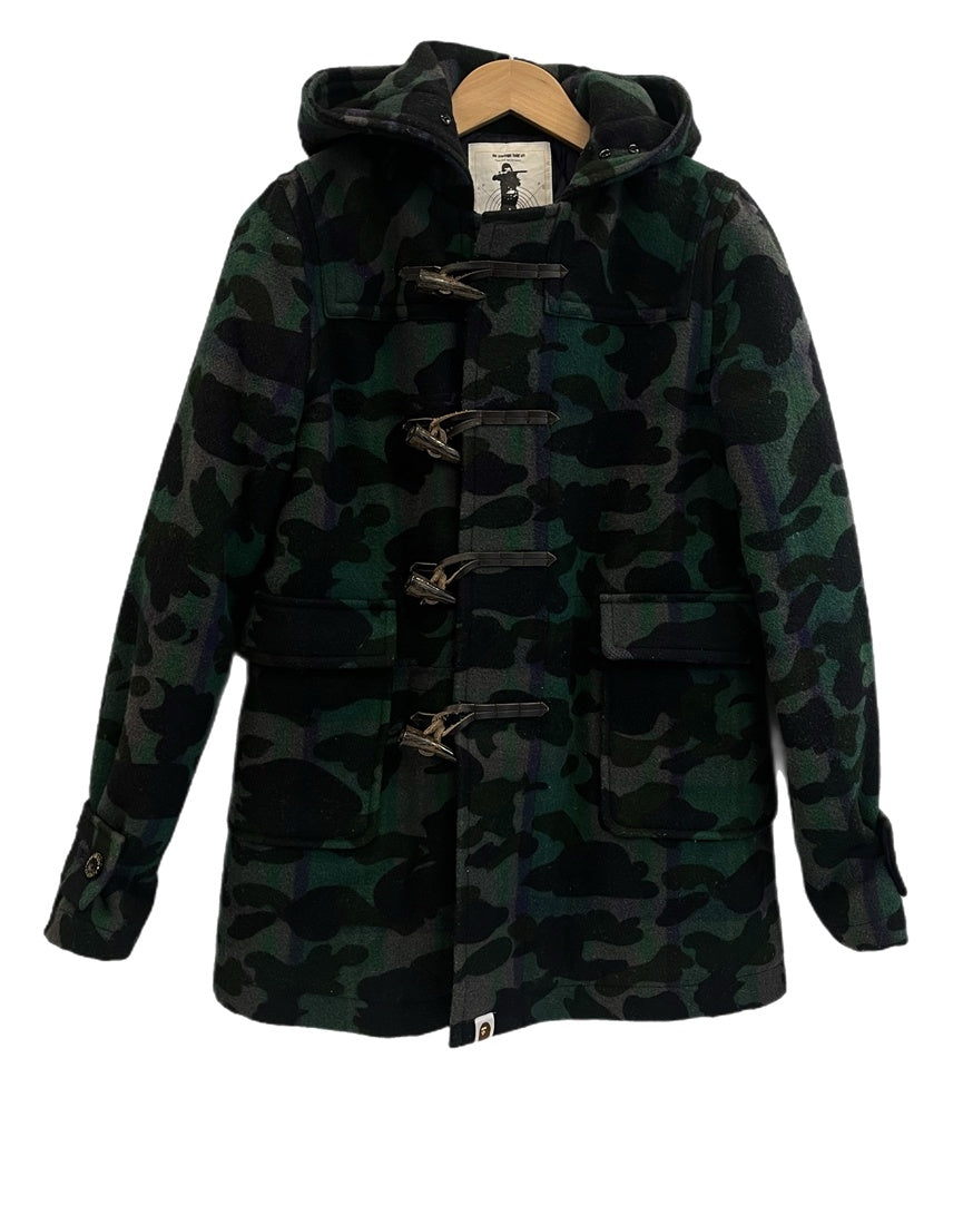 ア ベイシング エイプ A BATHING APE ダッフルコート カモフラ 迷彩 猿