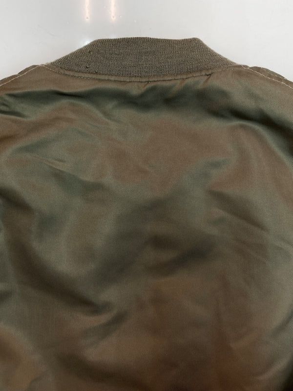 アビレックス AVIREX MA-1 FLIGHT JACKET フライト ジャケット ボンバー ジップアップ ミリタリー 軍物 アウター 緑 ジャケット 刺繍 カーキ Lサイズ 104MT-1799