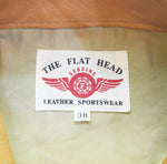 フラットヘッド THE FLAT HEAD 3rd TYPE DEERSKIN LEATHER TRUKER JAKCET レザー ジャケット 鹿革 トラッカー ジャケット 38 ジャケット ブラウン 103MT-3179