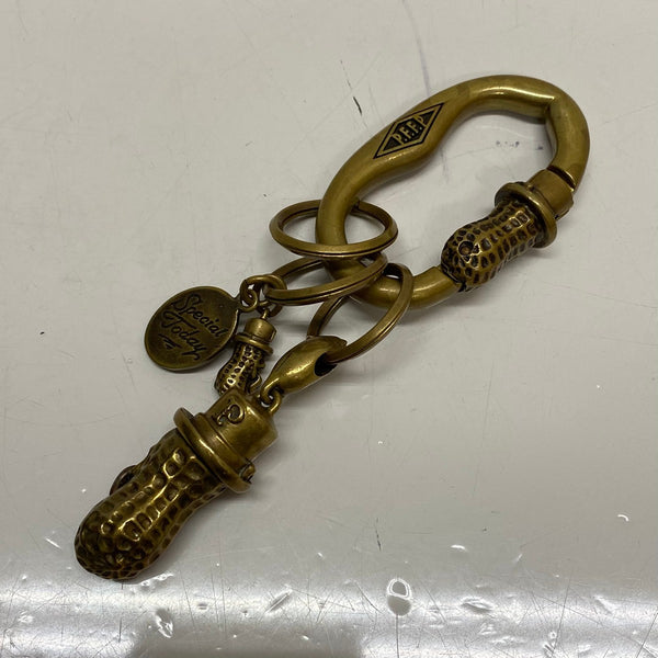 【曜日割引対象外】 【中古】ピーナッツカンパニー PEANUTS&CO. Peanuts Carabiner キーリング シルクハット 真鍮 カラビナ キーチェーン セット メンズジュエリー・アクセサリー その他 ゴールド 201goods-696 VB