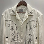 【曜日割引対象外】 エイチバーシー H BAR C 60's Rayon Gabardine Western Blouson USA製 ジャケット ホワイト 201MT-3462 VB