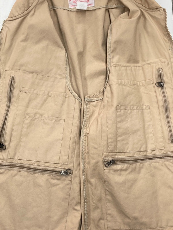 フィルソン FILSON 00s HUNTING VEST ハンティング ベスト フィッシング トラベル USA製 ノースリーブ 薄茶 ベスト 無地 ベージュ Sサイズ 104MT-1398
