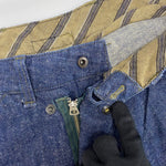 【曜日割引対象外】 アグリー AGRY H.Light&Sons 90's リネン混 ワイド デニムパンツ デニム ブルー 32サイズ 201MB-1001 VB