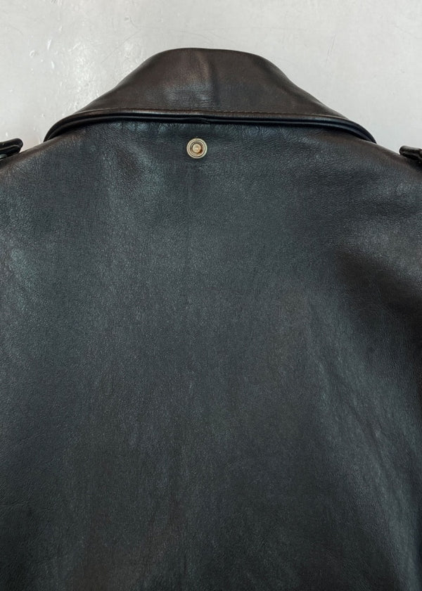 ショット SCHOTT PERFECT DOUBLE RIDERS JACKET ダブル ライダース ジャケット バイカー 革ジャンアウター 黒 サイズ 38 ジャケット 無地 ブラック 104MT-1299