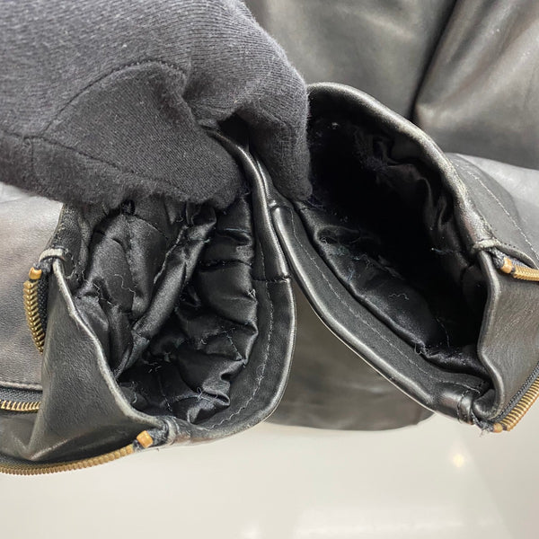 【曜日割引対象外】 ハーレーダビッドソン HARLEY-DAVIDSON USA製 SCREAMIN EAGLE レザージャケット シングルライダースジャケット ジャケット ブラック 40サイズ 201MT-4533 VB