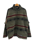 パタゴニア PATAGONIA 98年製 90s 90's USA製 ブルズアイ柄 ハーフジップ フリース プルオーバージャケット 総柄 10457 XL ジャケット マルチカラー 101MT-4802