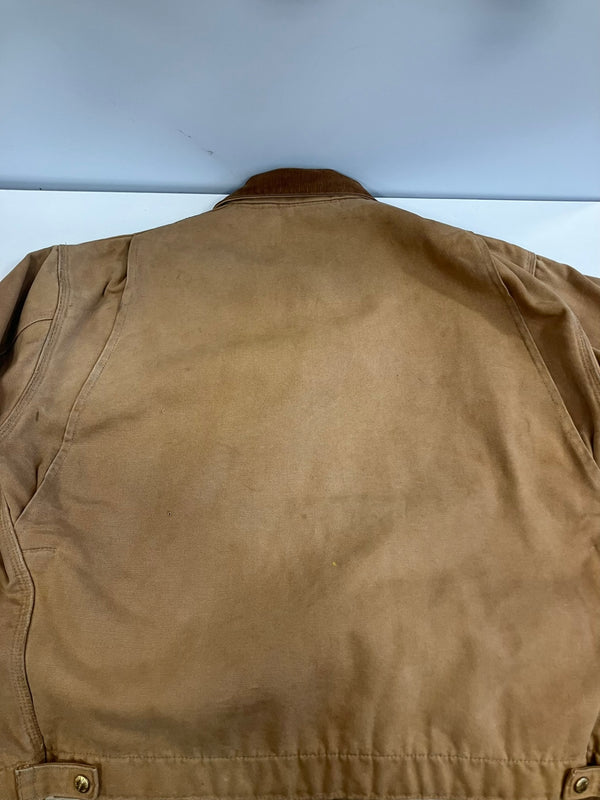 カーハート Carhartt 80's 80年代 100周年 100YEARS デトロイトジャケット ワークジャケット ジップアップ ダック地 裏地ブランケット VINTAGE ヴィンテージ - ジャケット ブラウン 101MT-5326