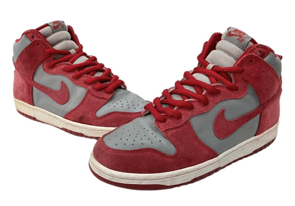 ナイキ NIKE 05年製 DUNK HIGH PRO SB UNLV ダンク ハイ プロ 20周年 ネバダ大学 シューズ 灰 赤 305050-061 メンズ靴 スニーカー レッド 28.5cm 104S-858