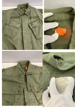 ミリタリー military 60's 60年代 US ARMY 米軍 実物 ジャングルファティーグ ジャケット 5th リップストップ VINTAGE ヴィンテージ  SMALL-REGULA ジャケット カーキ Sサイズ 101MT-4904