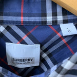 バーバリー Burberry ノバチェック シャツ 現行 長袖シャツ ブルー Lサイズ 201MT-4215