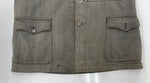 ヴィンテージ vintage 40's 40年代 French cotton pique hunting jacket animal button コットンピケ ハンティングジャケット 動物ボタン ジャケット 無地 グレー 104MT-1668
