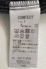 コンフェクト CONFECT リネン ペーパーストライプジャケット 02212-0026 カーディガン ブラック Fサイズ