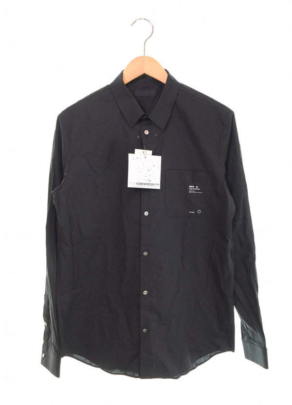 アンダーカバー UNDERCOVER 10ss less but better 2010ss デッドストック NOS E4407 3 長袖シャツ ブラック 103MT-2875