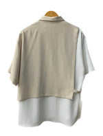 クルニ CULLNI FRONT LAYERED BELTED SHIRT 半袖シャツ ベージュ 2サイズ 201MT-2713