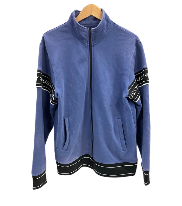 ステューシー STUSSY 16AW Pierre Track JKT ピエール トラックジャケット SSリンク ロゴ リブライン 118189 スウェット ブルー Lサイズ 101MT-5333