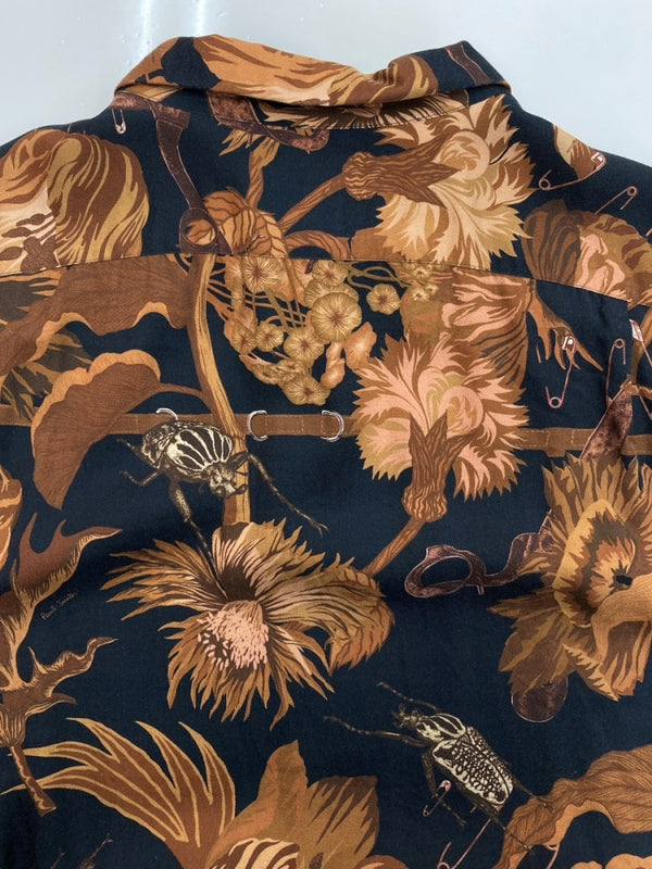 ポールスミス Paul Smith 20SS PRECOLLECTION BEETLE BOTANICAL L/S SHIRT ビートル ボタニカル 長袖 シャツ 昆虫 薄手 紺 PF-WR-49973 長袖シャツ 総柄 マルチカラー Lサイズ 104MT-2123