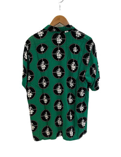 シュプリーム SUPREME ×UNDER COVER ×PUBLIC ENEMY 18SS RAYON SHIRT コラボ アンカバ レーヨンシャツ 緑 半袖シャツ マルチカラー Mサイズ 101MT-5047
