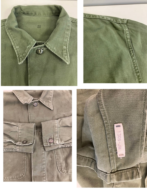 ミリタリー MILITARY 50's～60's 50~60年代 USMC P-58 アメリカ軍海兵隊 P58ユーティリティジャケット OG オリーブグリーン バックサテン VINTAGE ヴィンテージ - ジャケット カーキ 101MT-4744